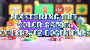 a blurry background with blocks of numbers on it and text "mastering the color wiz login"