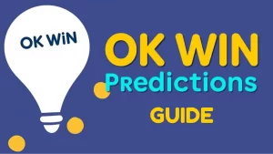 on image, a blue background and text "ok win prediction guide"