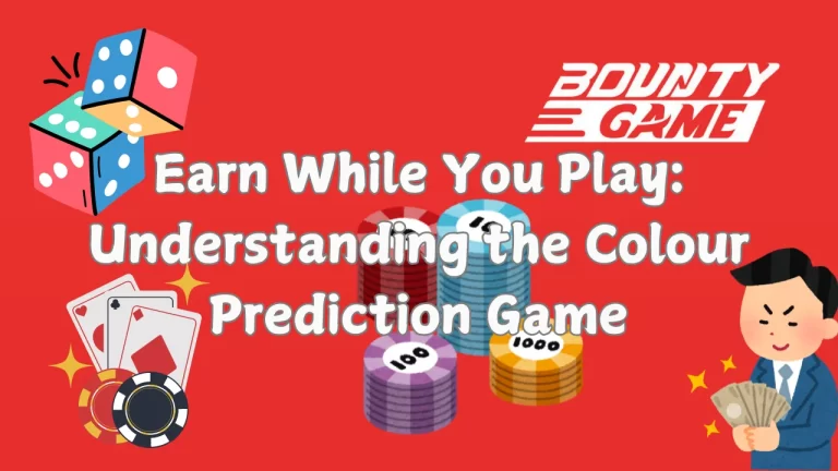 the illustration shows the text 'Earn While You Play: Understanding the Colour Prediction Game in Bunty Game'