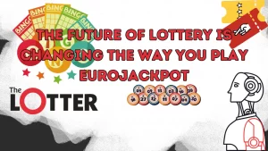 illustration text 'The Future of Lottery: How LotterApp is Changing the Way You Play EuroJackpot'