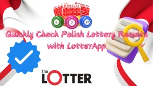 illustration text 'check polish lottery with lotterapp'