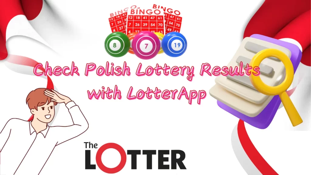 illustration text 'quickly check polish lottery results with lotterapp'