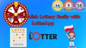 illustration text 'How to Play the Polish Lottery Easily with LotterApp: Key Features and Benefits'