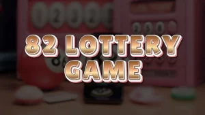 illustration text ' 82 lottery game'