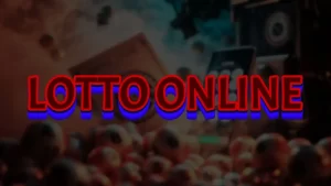 illustration text 'lotto online'